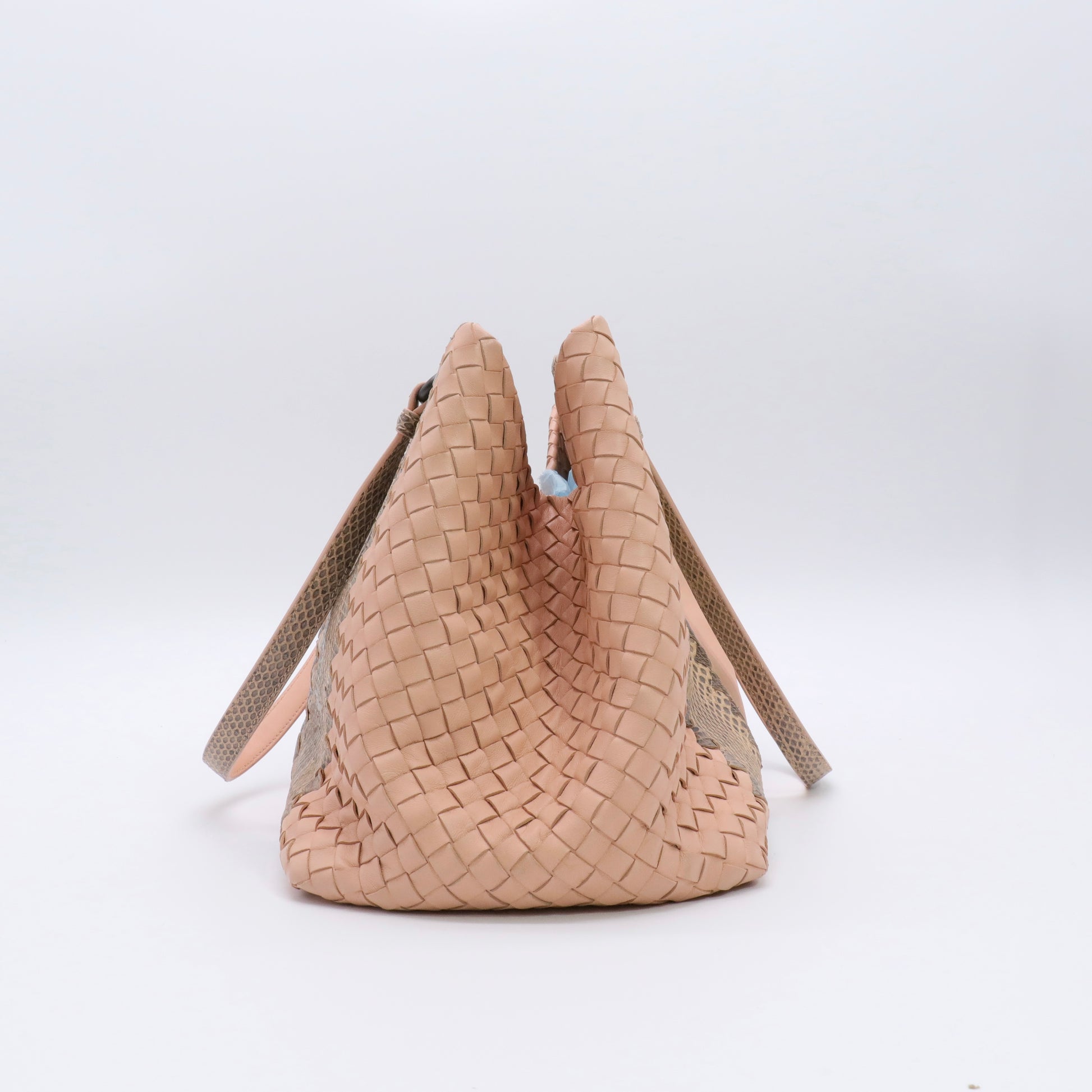 Nappa Intrecciato Ayers Medium Tote Beige twins