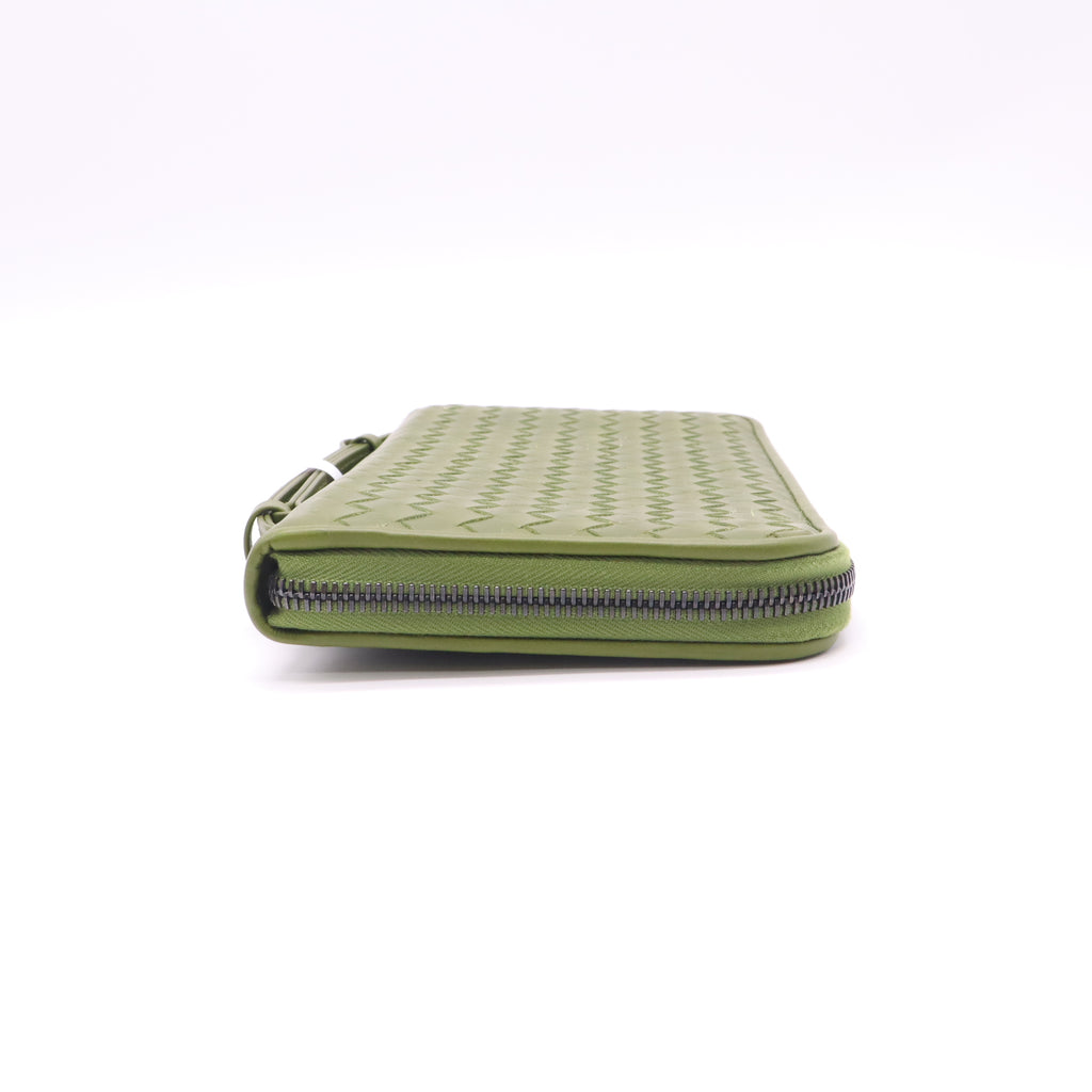 Leather Clutch Men's Green W22664