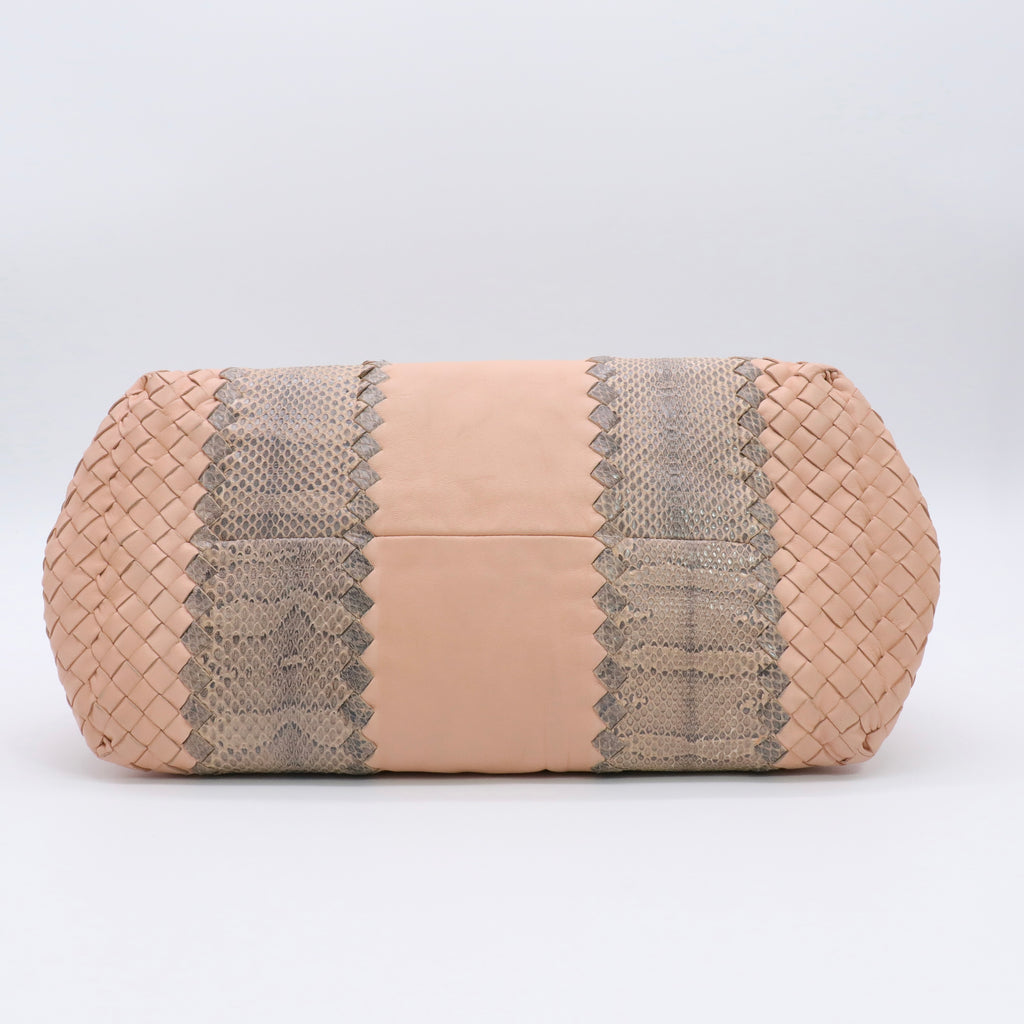 Nappa Intrecciato Ayers Medium Tote Beige twins