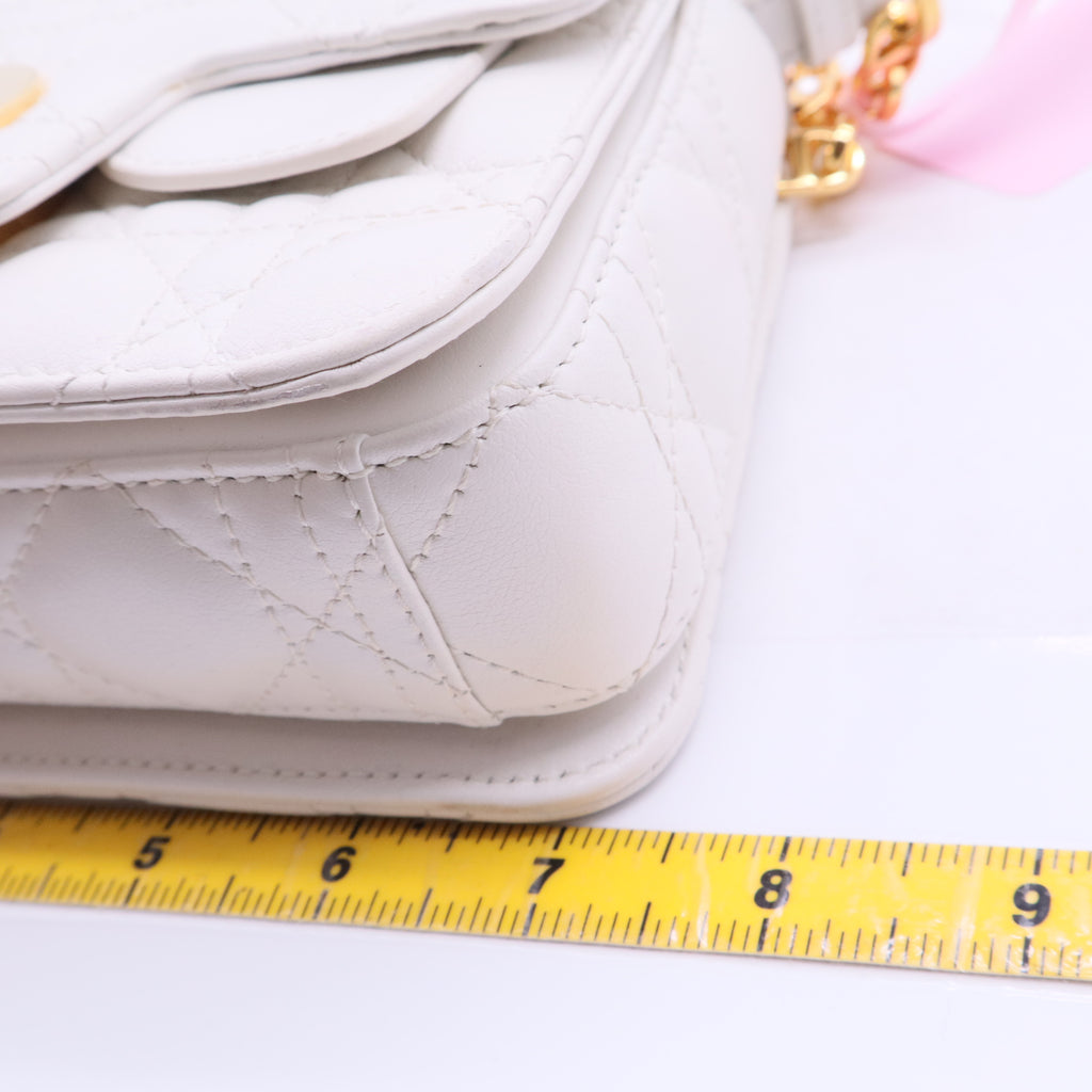 Jolie Top Handle Bag Cannage Quilt Lambskin Mini Twins LDJ2782