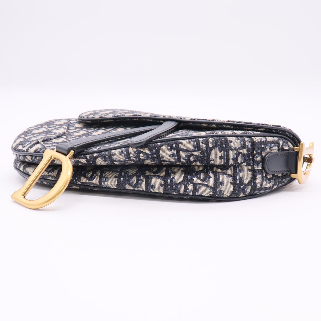 Dior Saddle Handbag Oblique Canvas Medium Twins