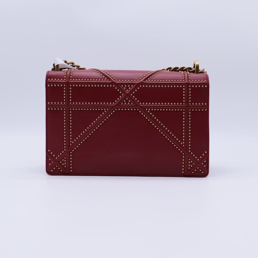 Lambskin Studded Medium Diorama Flap Bag B22190