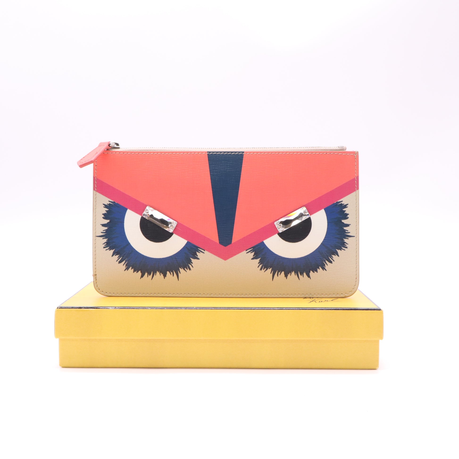 Vitello Elite Monster Zip Pouch Bellini Multicolor W22609