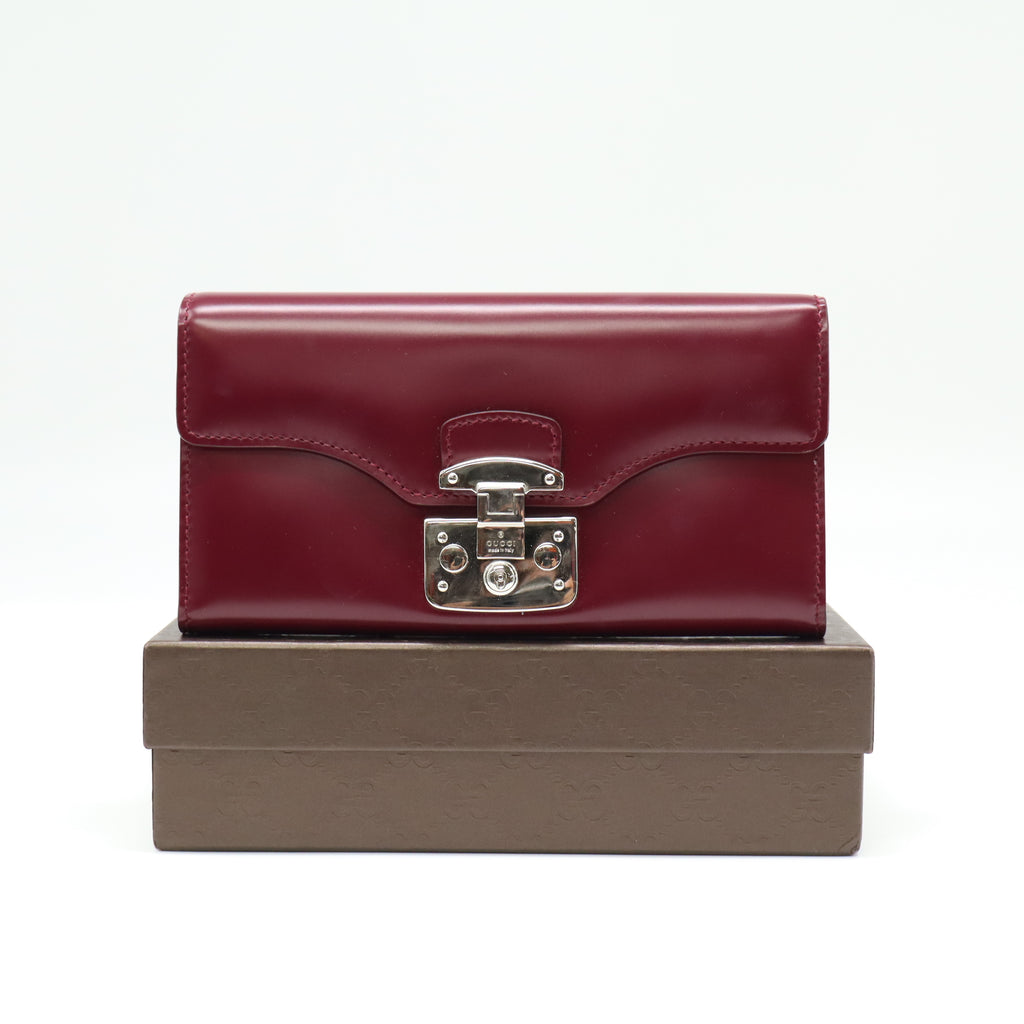 Gucci Lady Lock Leather Flap Wallet W21745