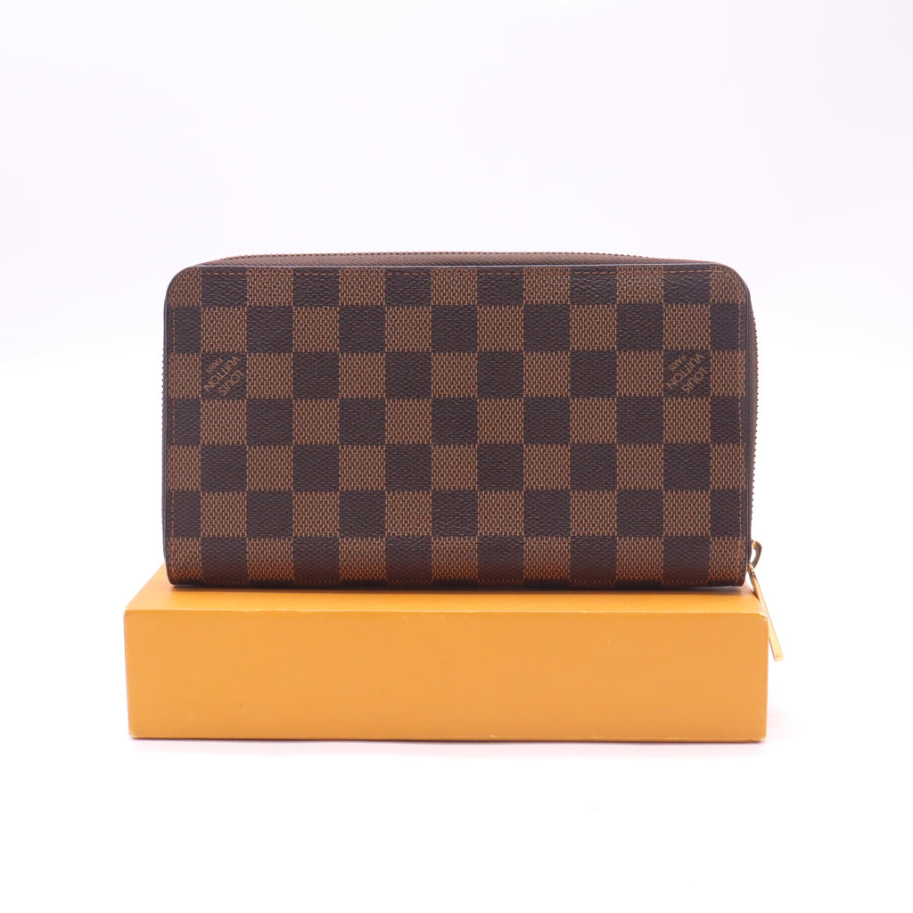 Damier Ebene Zippy Wallet Rose Ballerine W22665