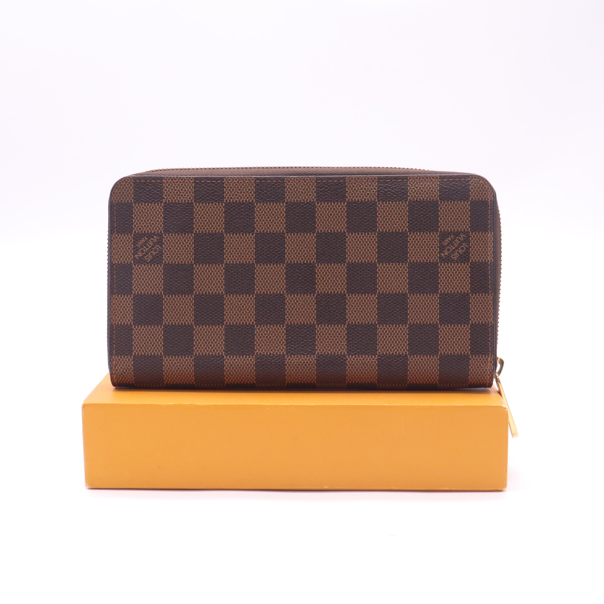 Damier Ebene Zippy Wallet Rose Ballerine W22665