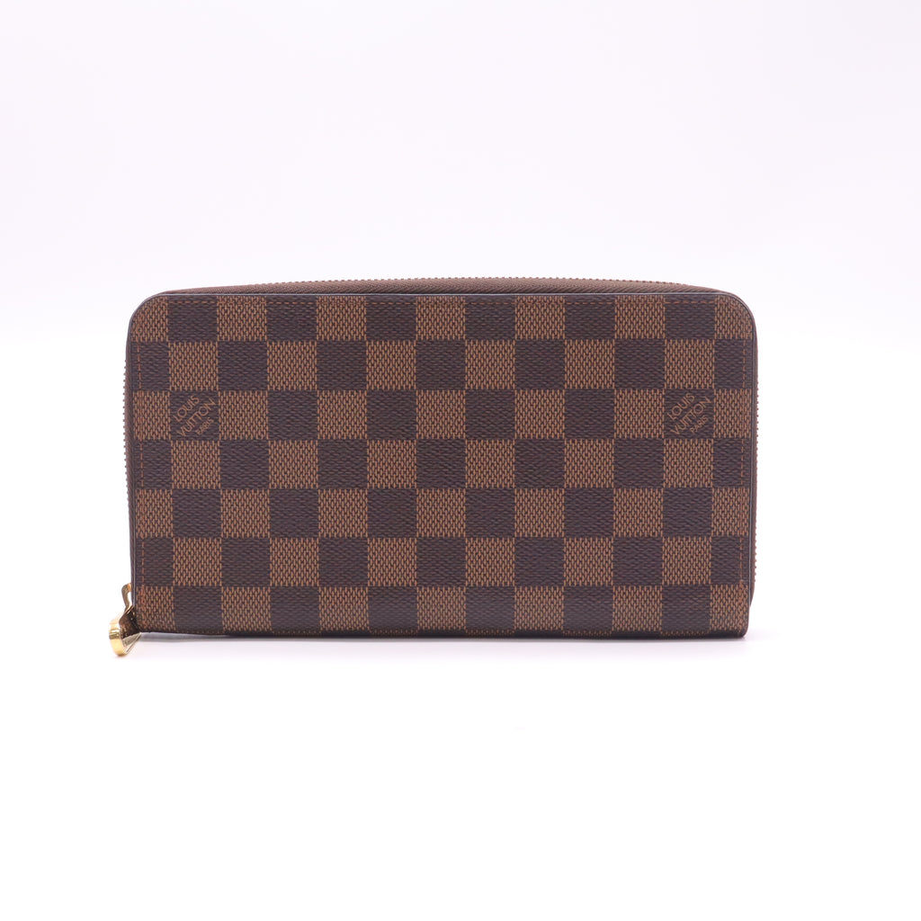 Damier Ebene Zippy Wallet Rose Ballerine W22665