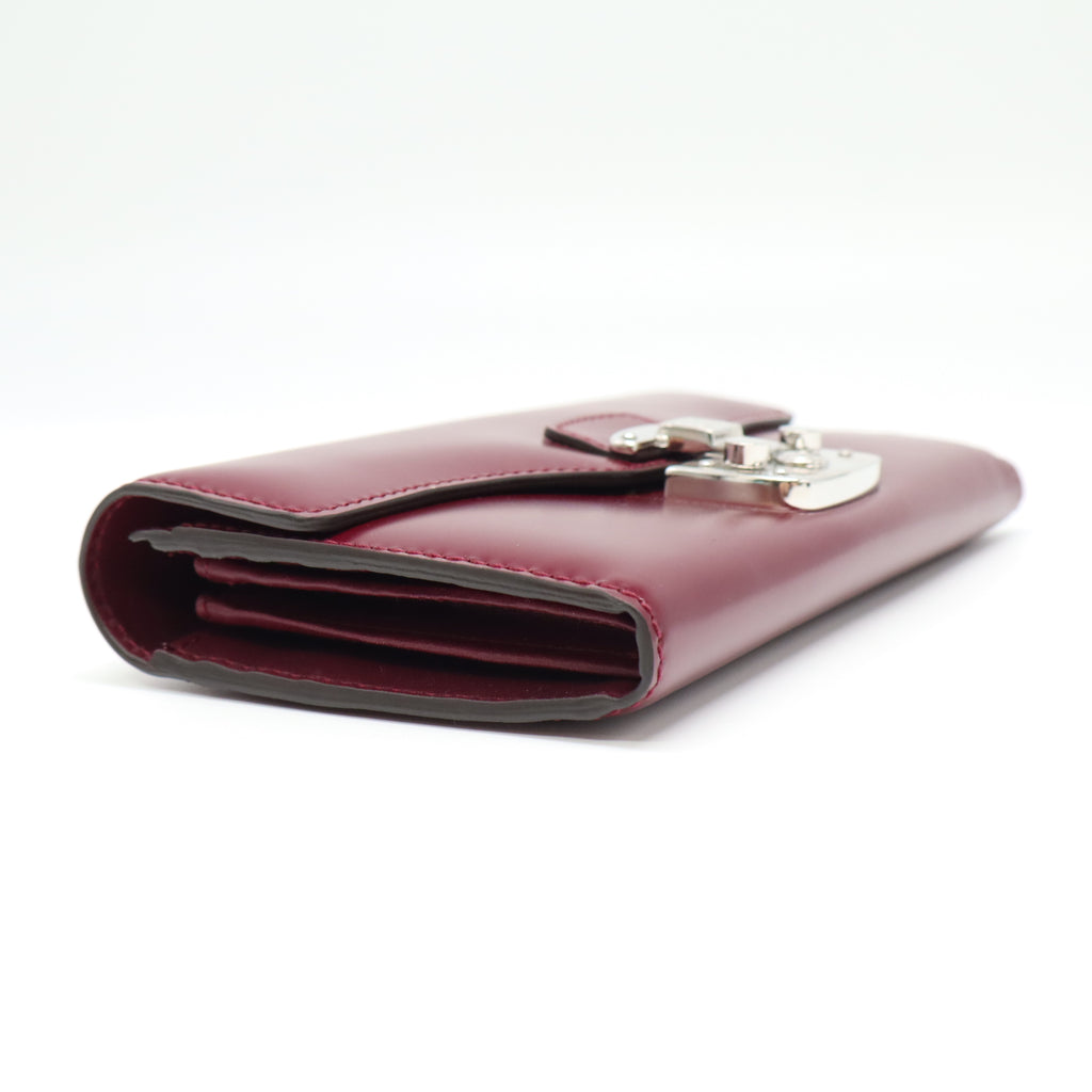 Gucci Lady Lock Leather Flap Wallet W21745