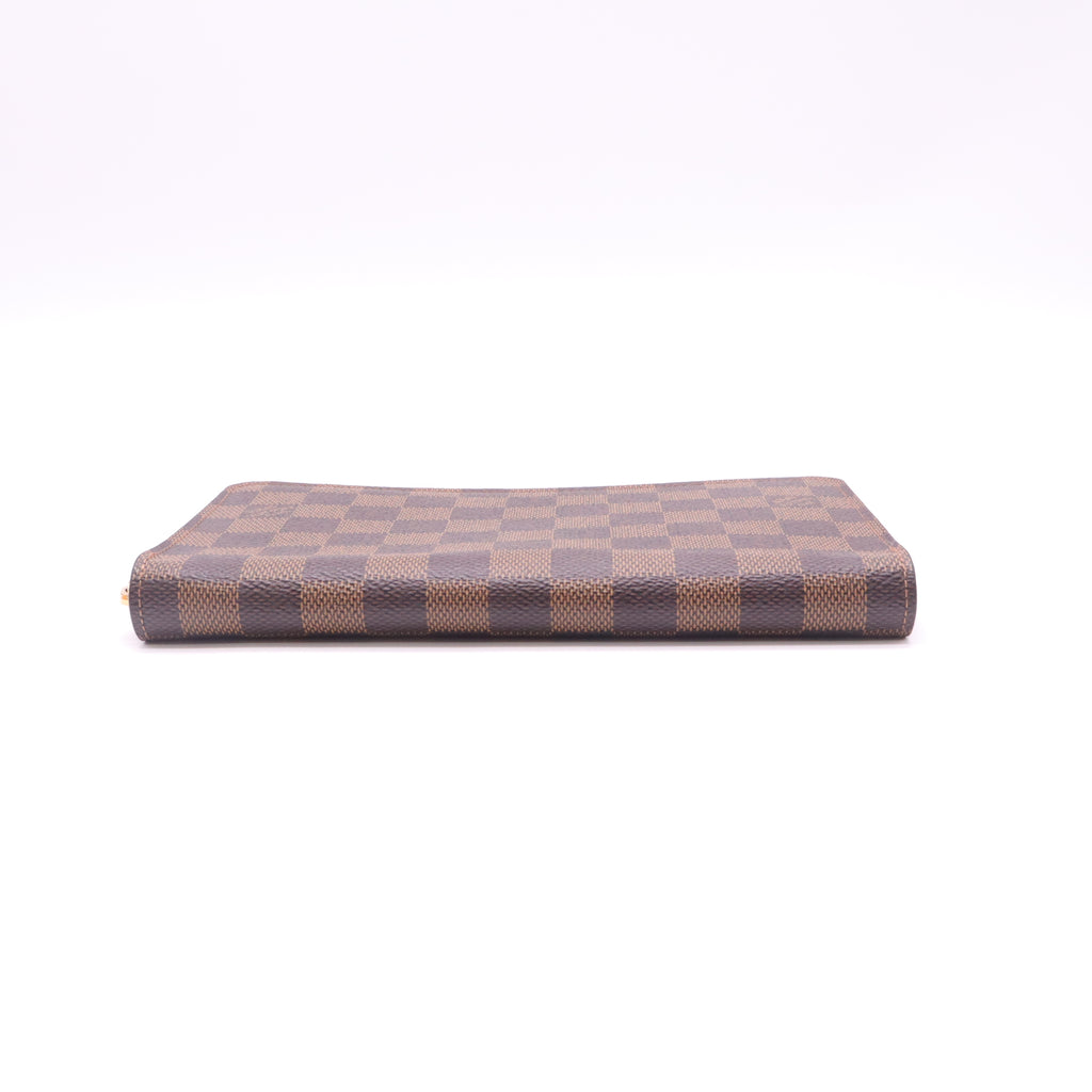 Damier Ebene Zippy Wallet Rose Ballerine W22665