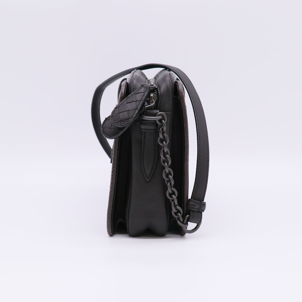 Bottega Veneta Ayers-Trimmed Karung Shoulder Bag twins W22584