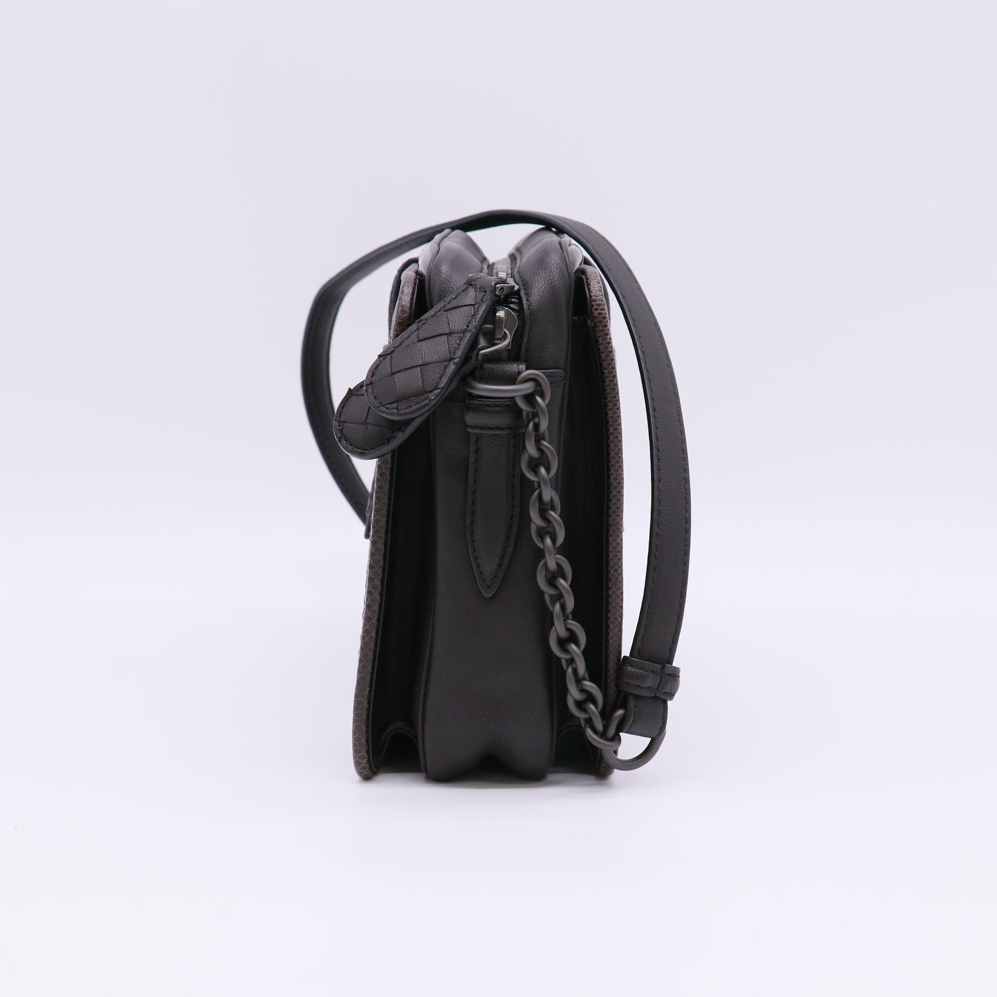 Bottega Veneta Ayers-Trimmed Karung Shoulder Bag twins W22584