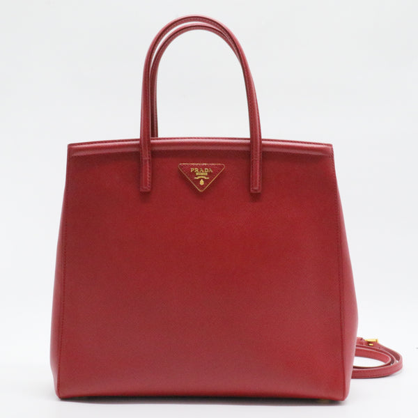 Slim Convertible Tote Vernice Saffiano Leather Medium