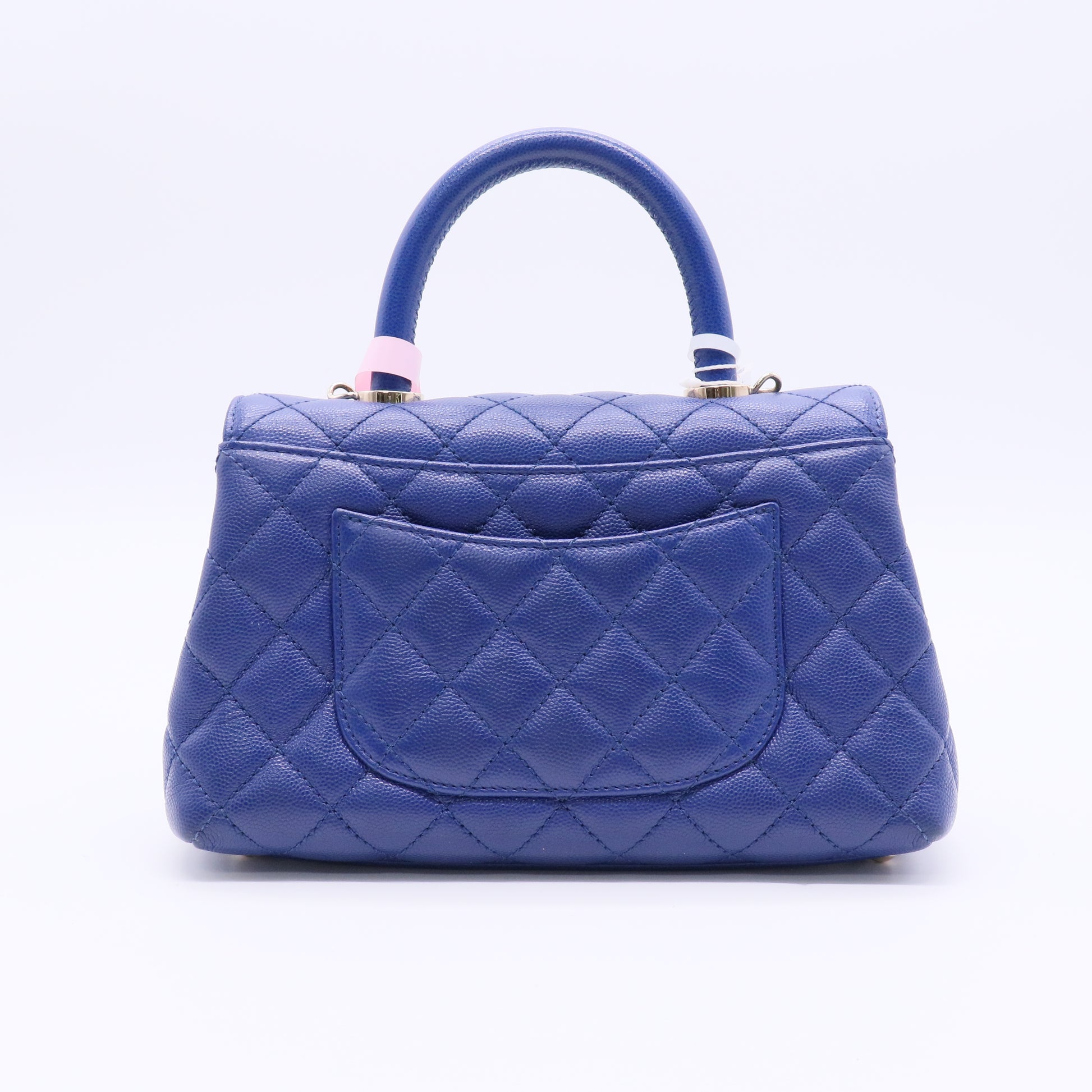 Chanel Coco Top Handle Bag Quilted Caviar Mini J2198 Twins