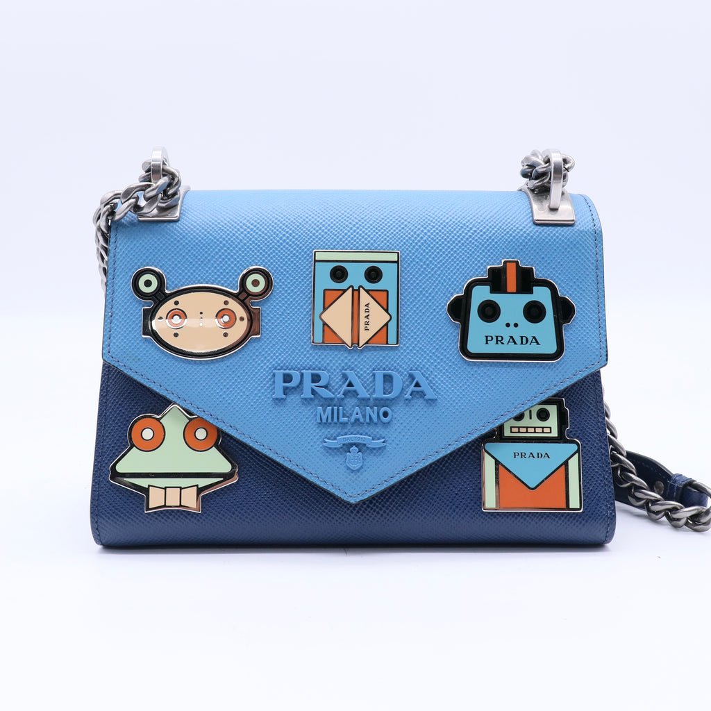 Robot Blue Leather Bag Twins LDJ4156
