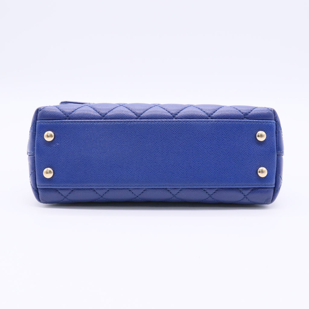 Chanel Coco Top Handle Bag Quilted Caviar Mini J2198 Twins
