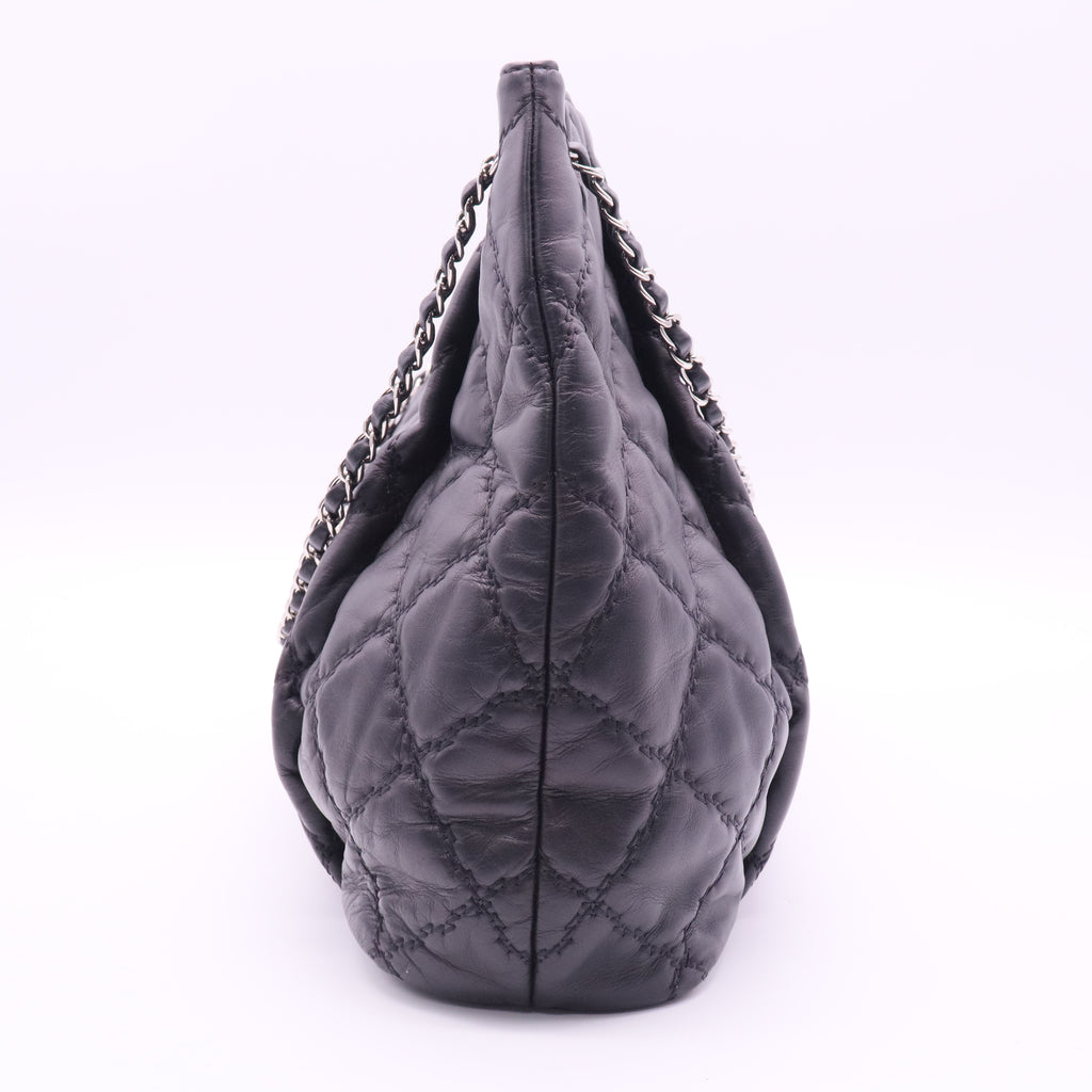 Double Stitch Quilted Leather Hampton Shoulder Bag twins