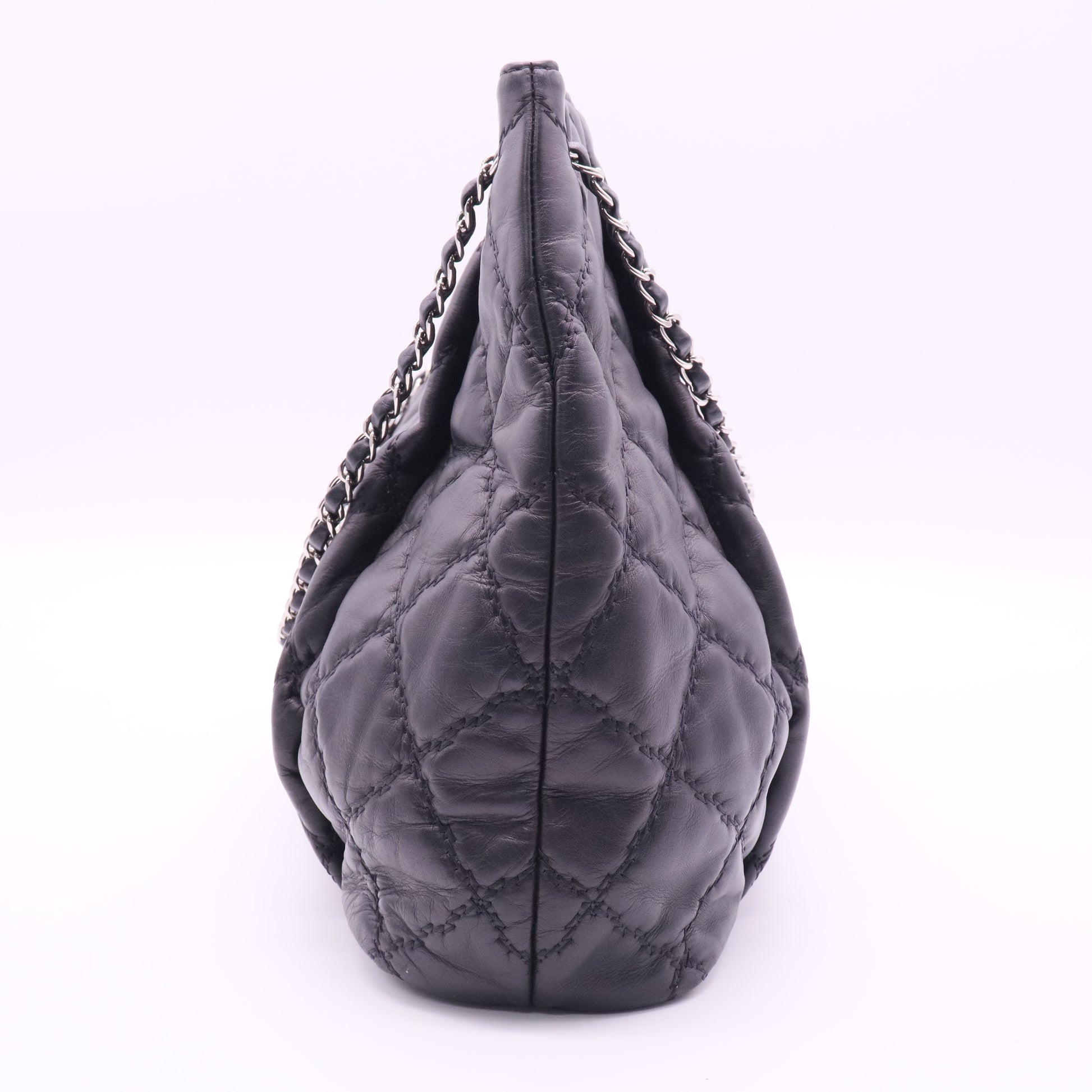 Double Stitch Quilted Leather Hampton Shoulder Bag twins