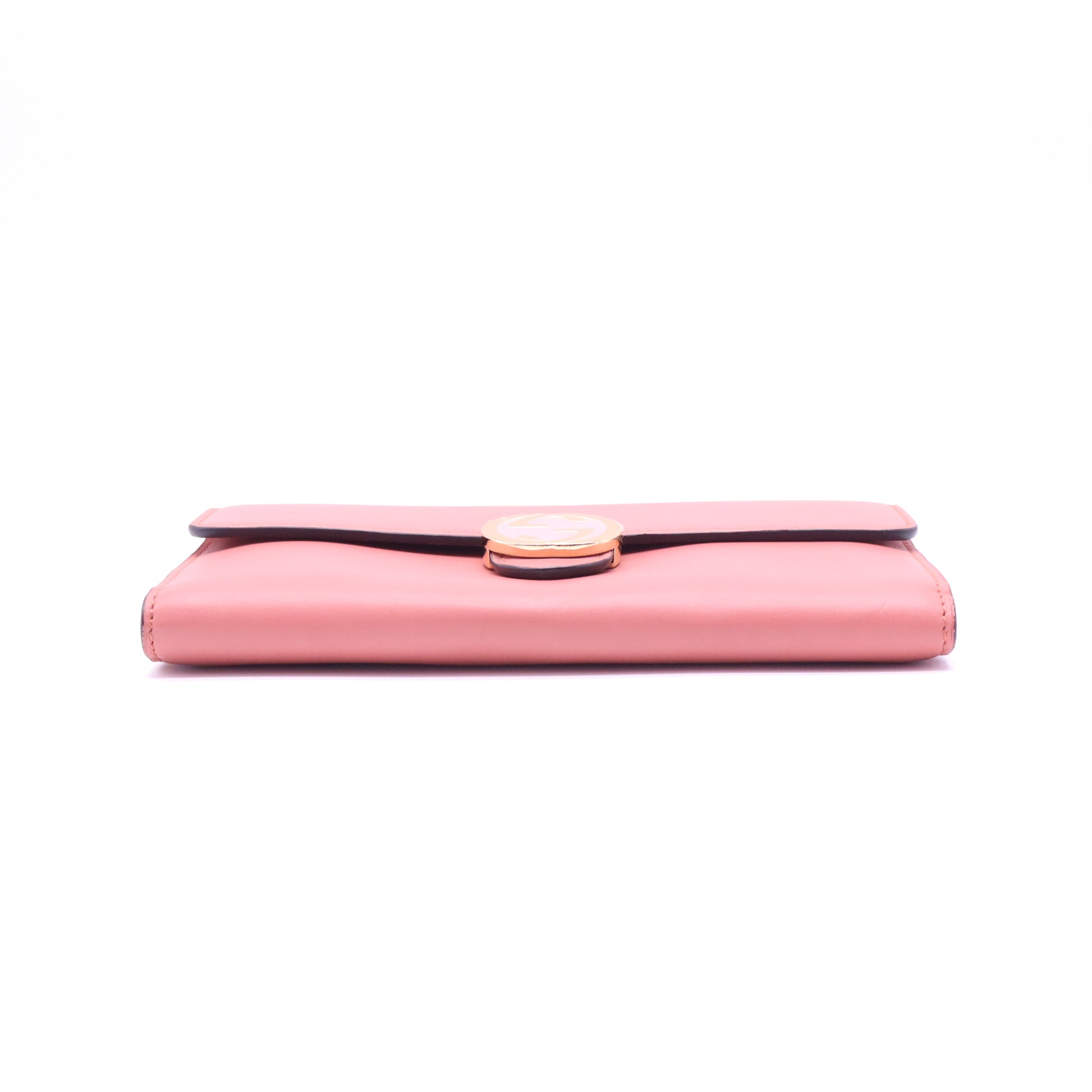 Light Purple Leather Interlocking GG Continental Wallet W21382