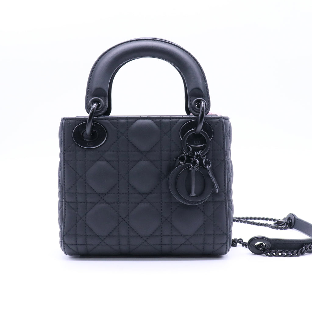Ultra Matte Lady Dior Chain Bag Cannage Mini Twins LDJ4155