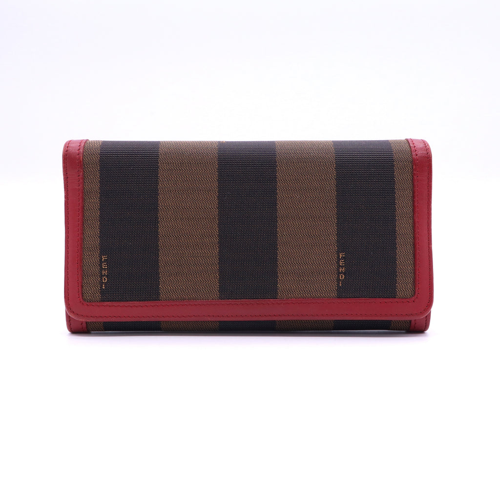 Pequin Canvas and Leather Continental Wallet Twins LDJ3639