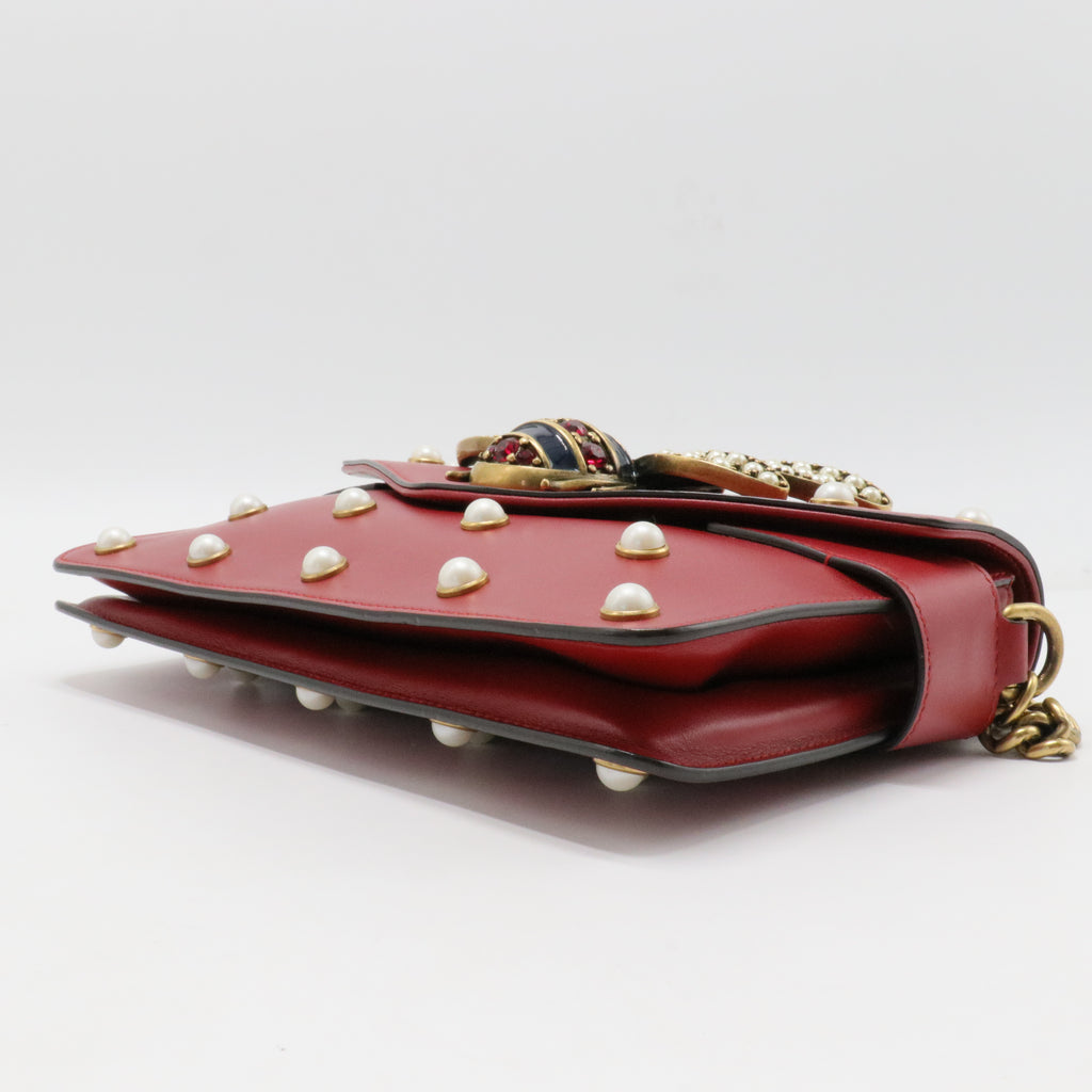 Broadway Pearly Bee Shoulder Bag Embellished Leather Mini for diva