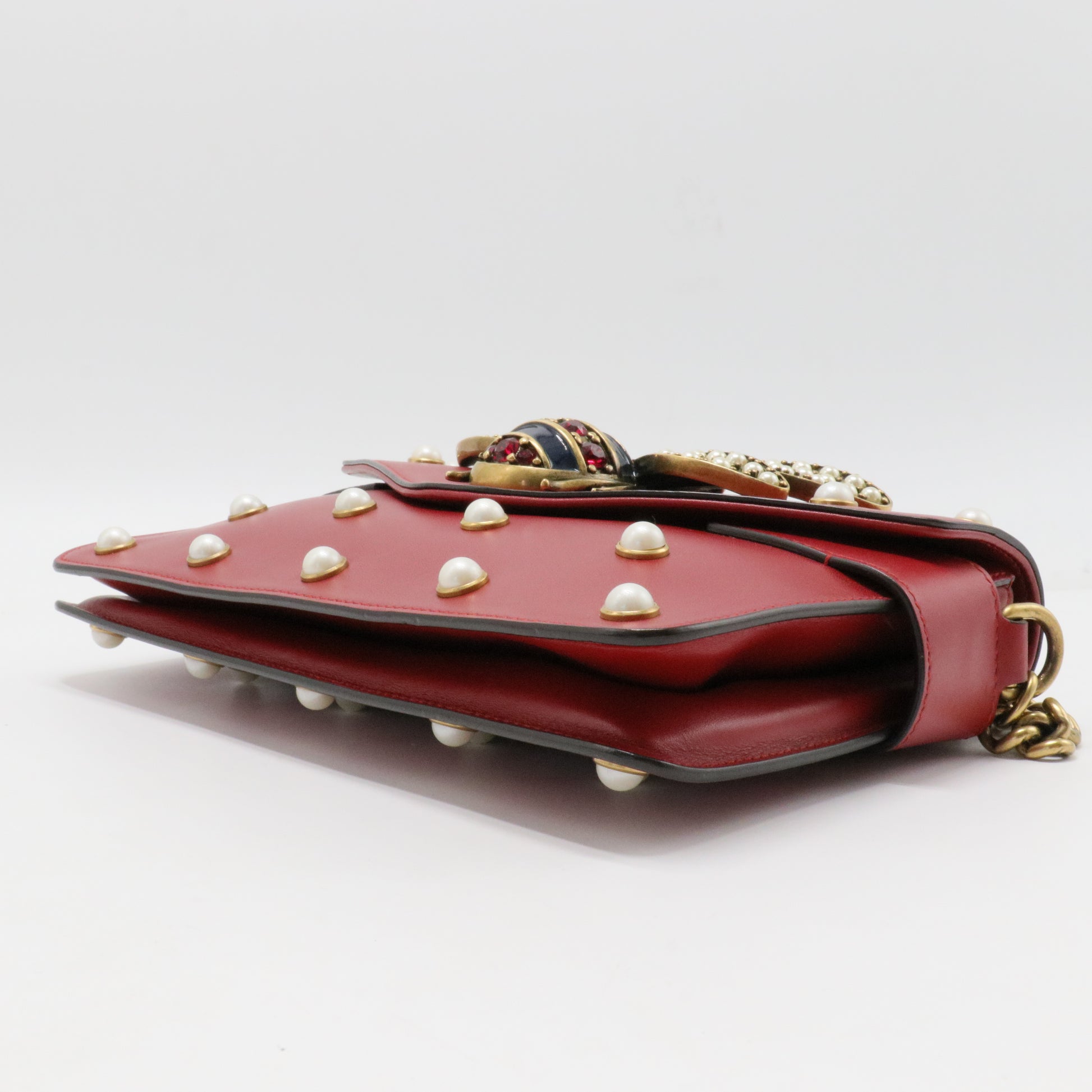 Broadway Pearly Bee Shoulder Bag Embellished Leather Mini for diva