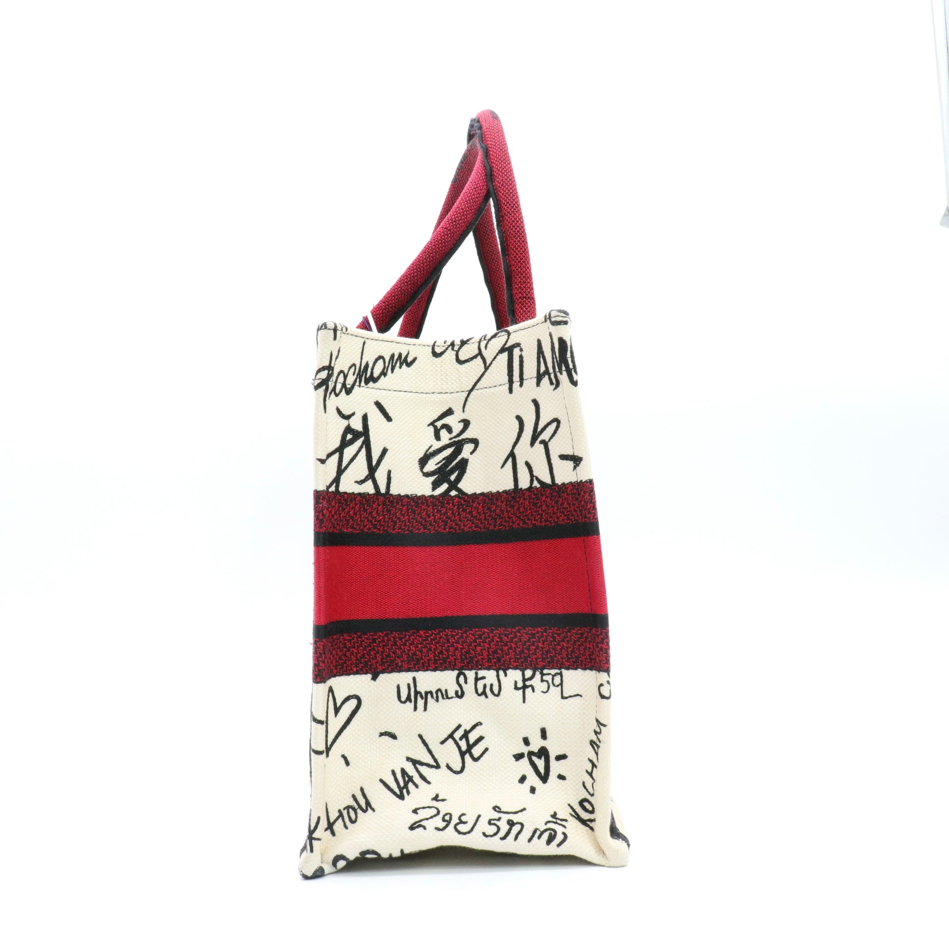 Canvas Embroidered Medium Dioramour Graffiti Book Tote Twins