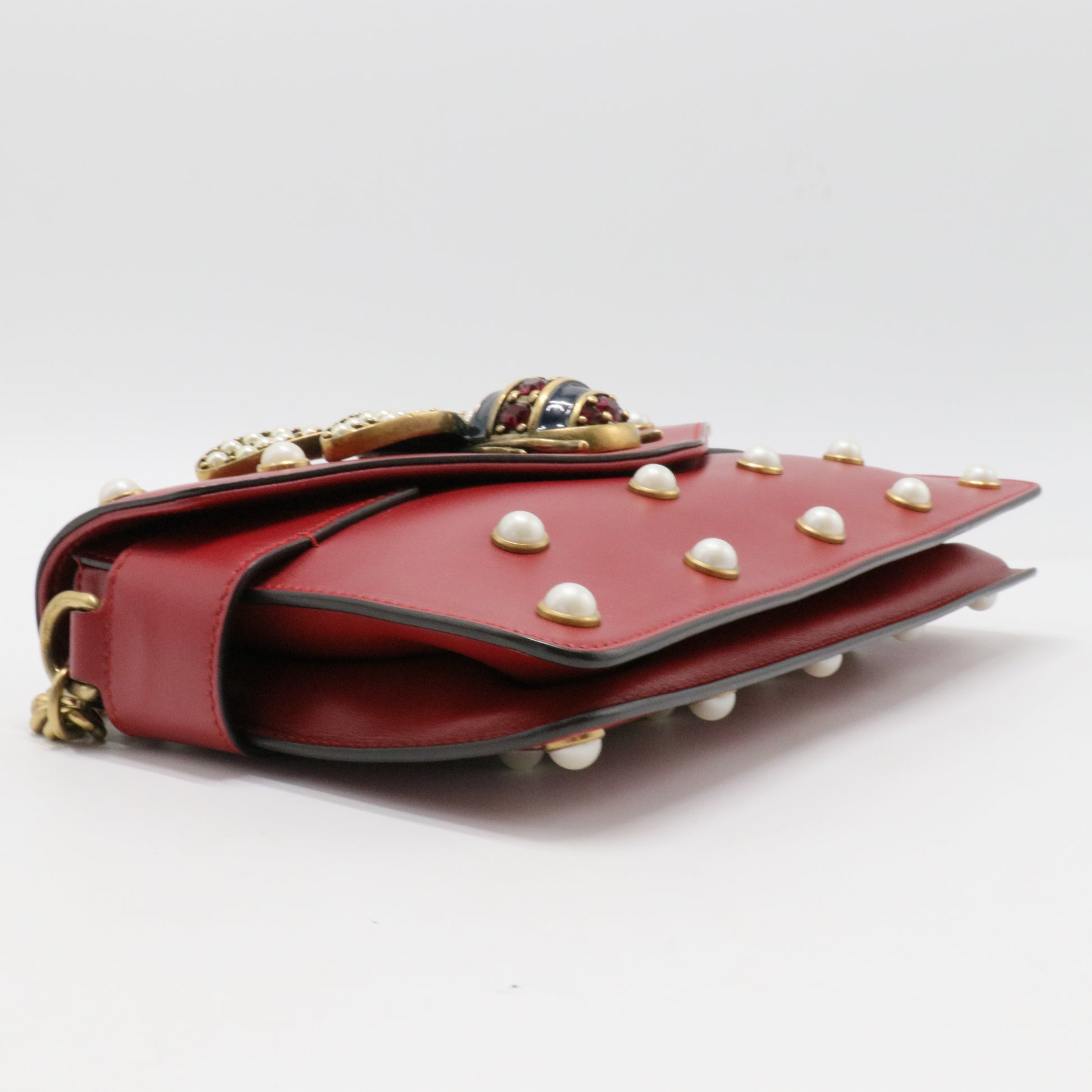 Broadway Pearly Bee Shoulder Bag Embellished Leather Mini for diva