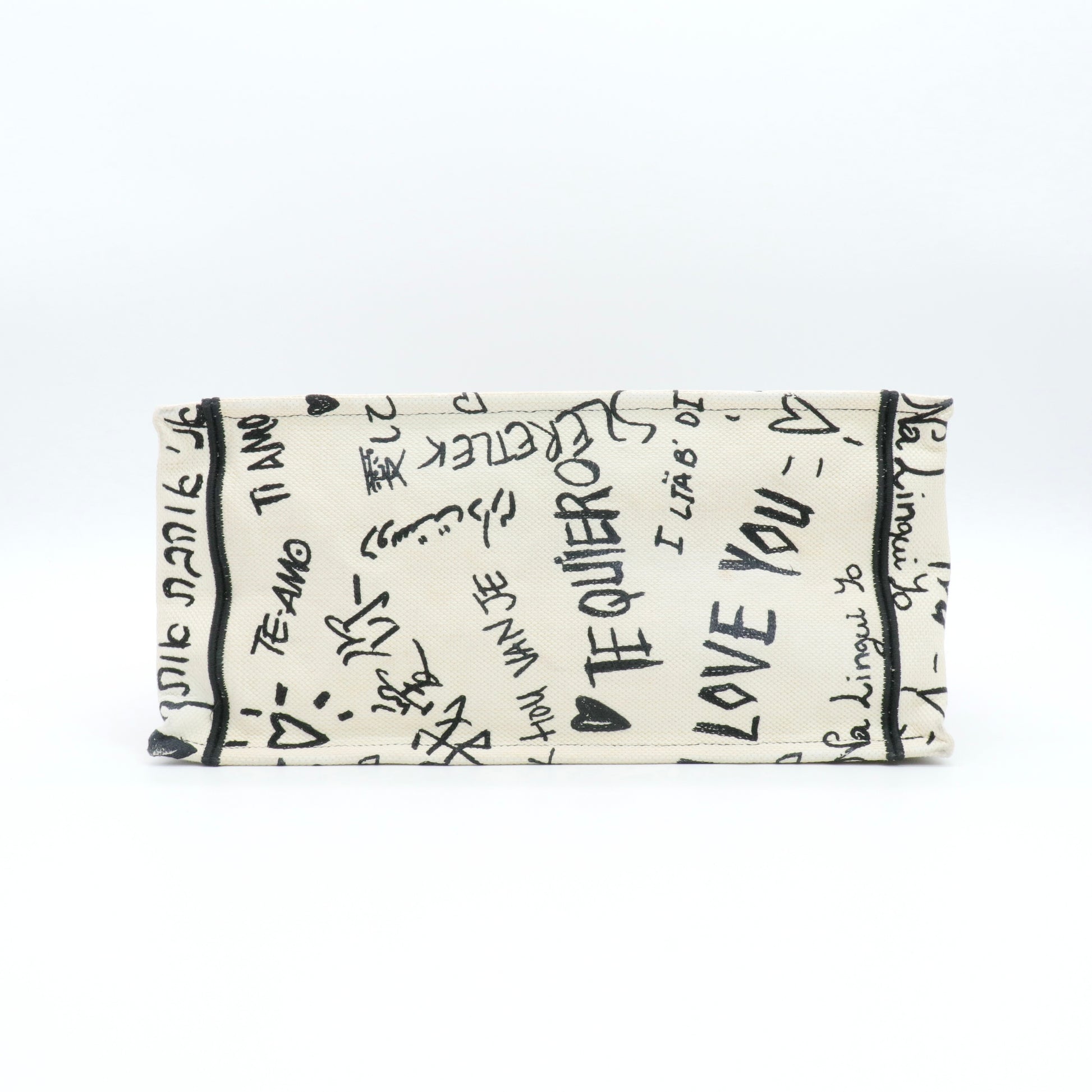 Canvas Embroidered Medium Dioramour Graffiti Book Tote Twins