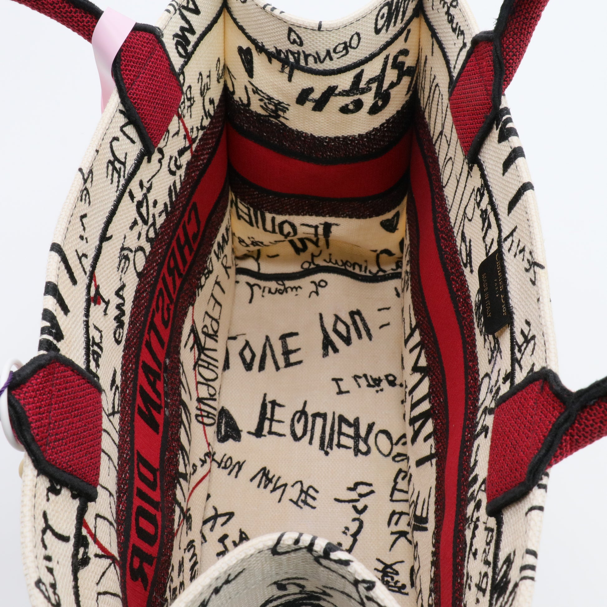 Canvas Embroidered Medium Dioramour Graffiti Book Tote Twins