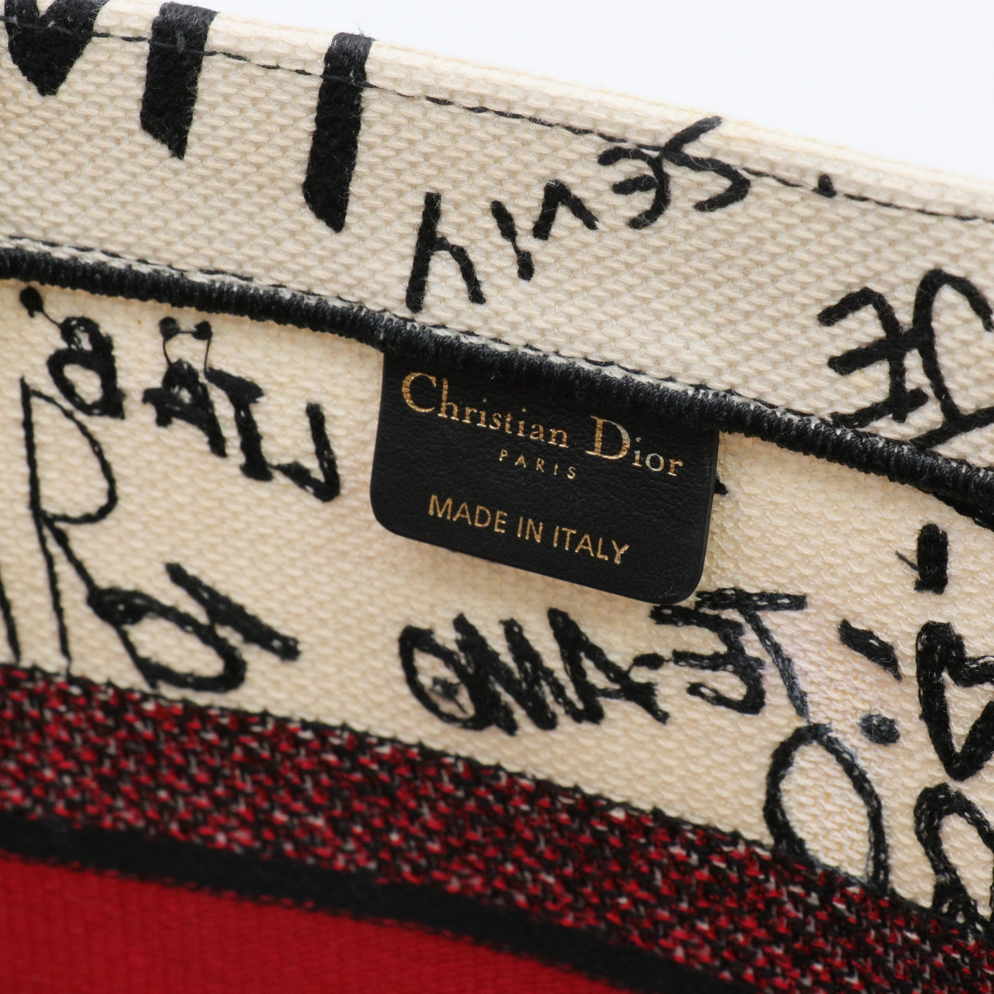 Canvas Embroidered Medium Dioramour Graffiti Book Tote Twins