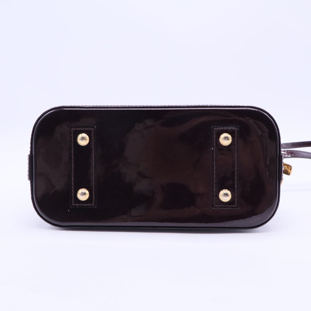 Louis Vuitton Burgundy Monogram Vernis Alma BB Bag Twins LDJ2823