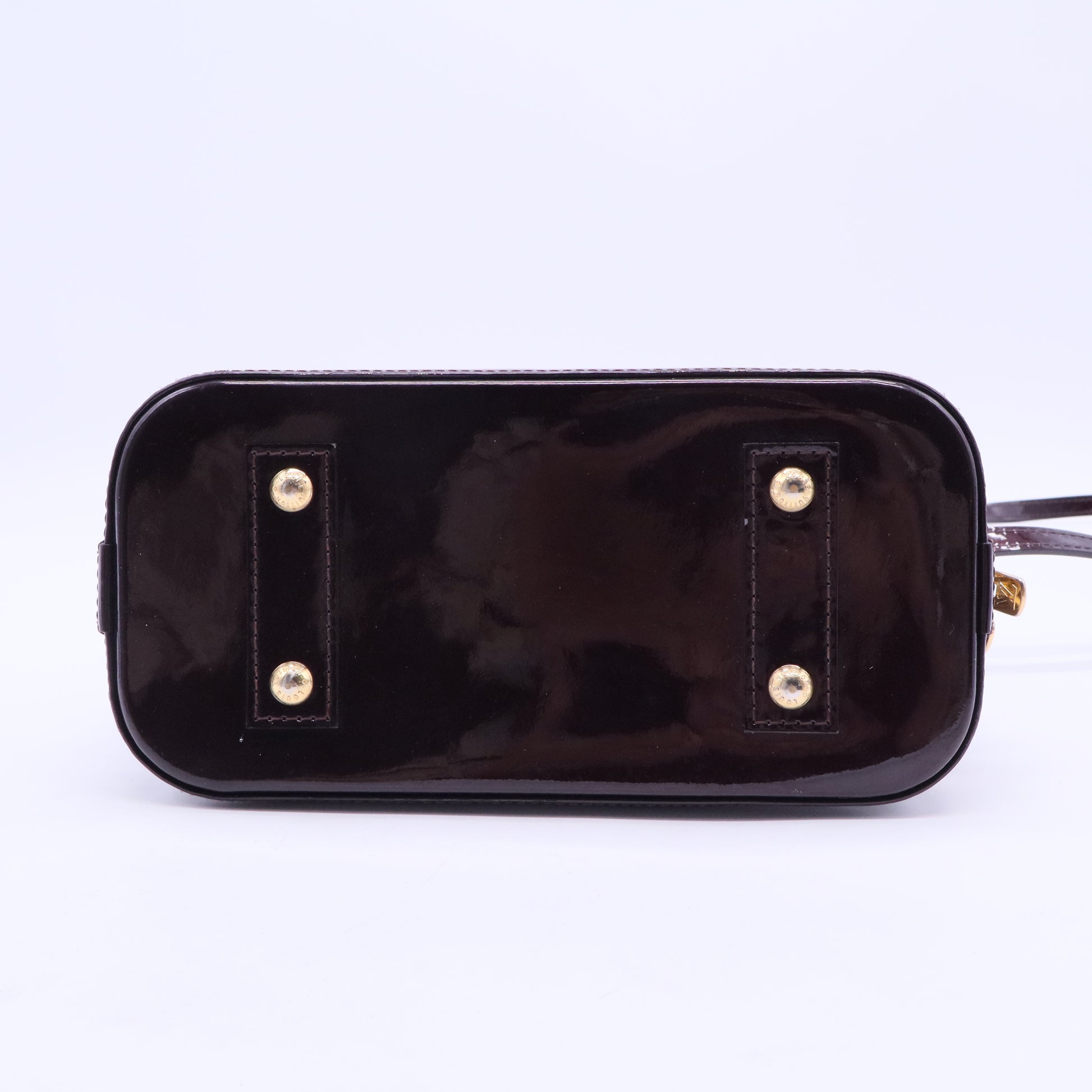 Louis Vuitton Burgundy Monogram Vernis Alma BB Bag Twins LDJ2823