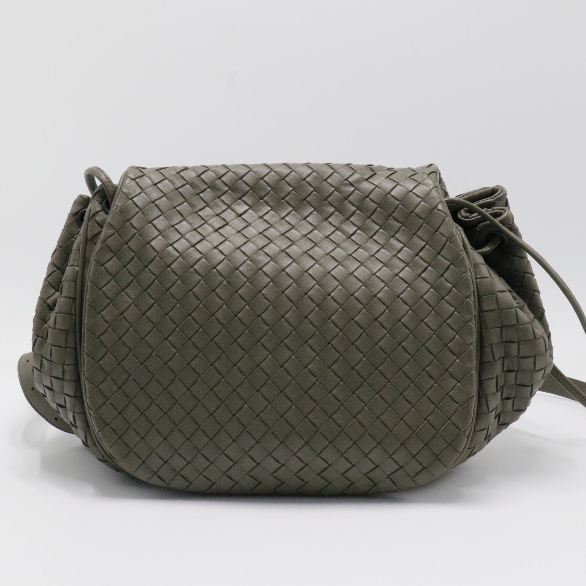 Flap Messenger Bag Intrecciato Nappa Medium