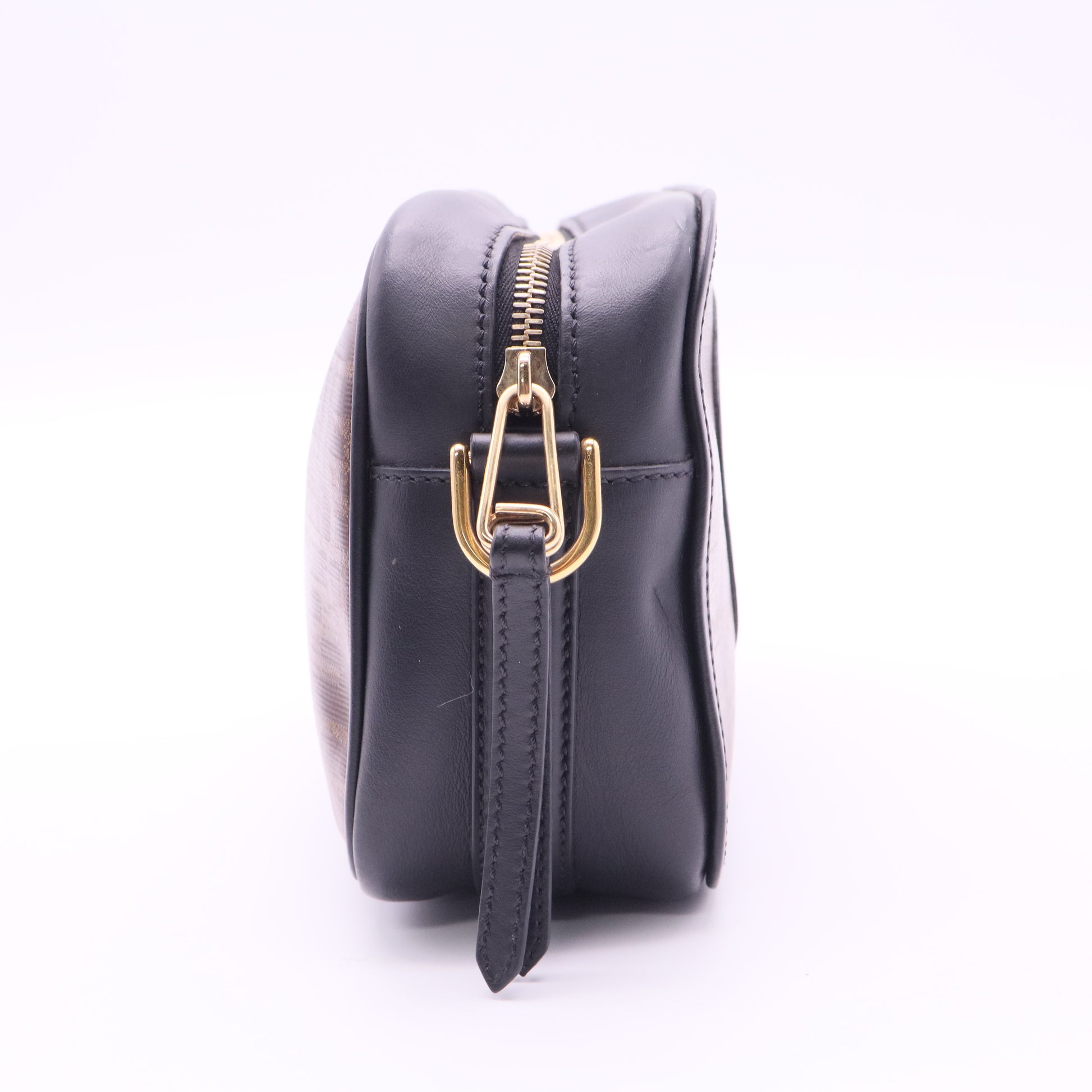 Fendi FF Logo Stamp Camera Bag Zucca Coated Canvas Mini twins