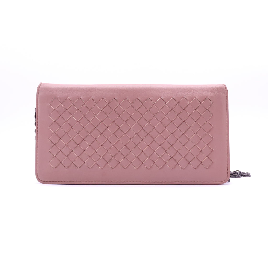 Bottega Veneta Intrecciato Leather Wallet on Chain W21411