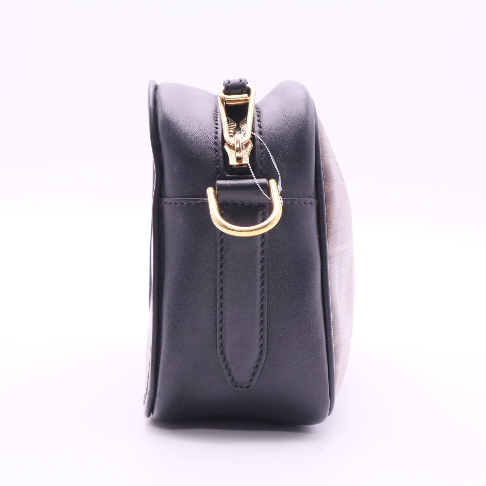 Fendi FF Logo Stamp Camera Bag Zucca Coated Canvas Mini twins