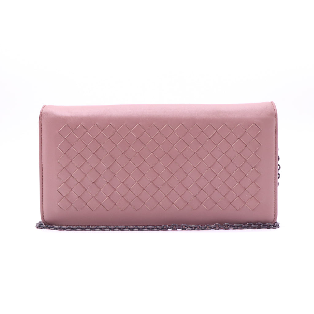Bottega Veneta Intrecciato Leather Wallet on Chain W21411