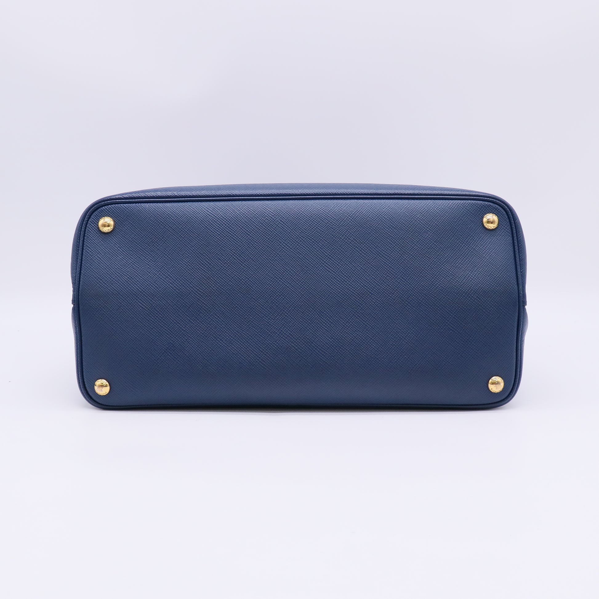 Prada Blue Saffiano Leather Double Handle Tote Bag twins B23051