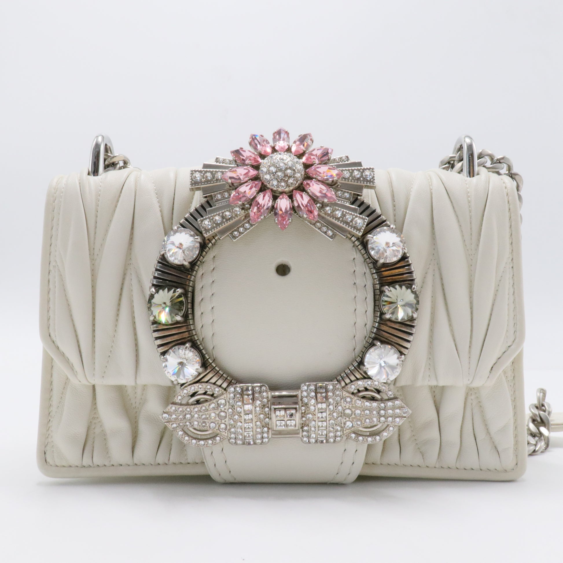 Nappa Matelasse Crystal Embellished Lady Shoulder Bag