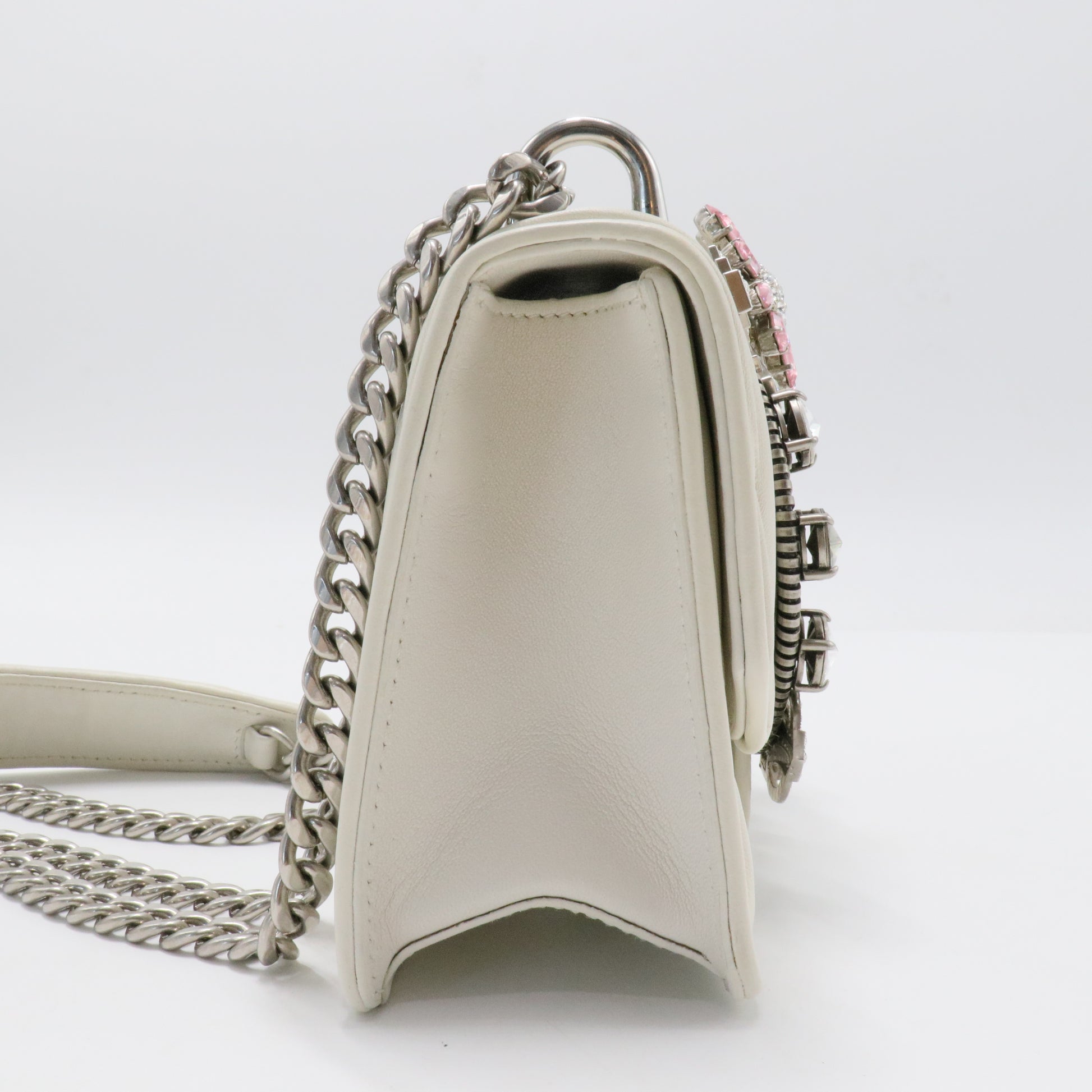 Nappa Matelasse Crystal Embellished Lady Shoulder Bag