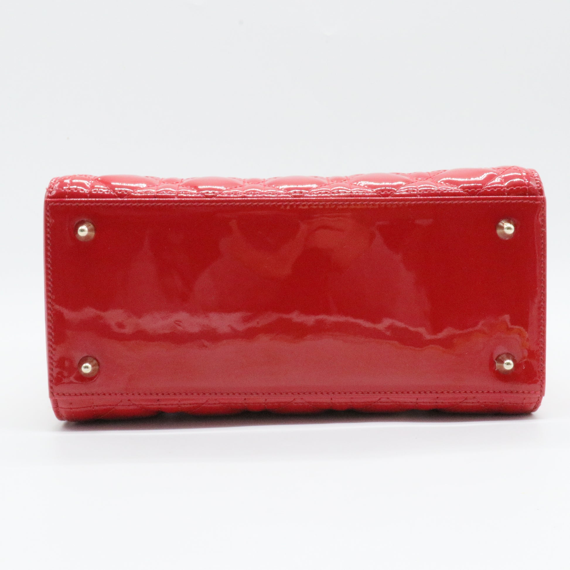 Lady Dior Bag Cannage Quilt Patent Small