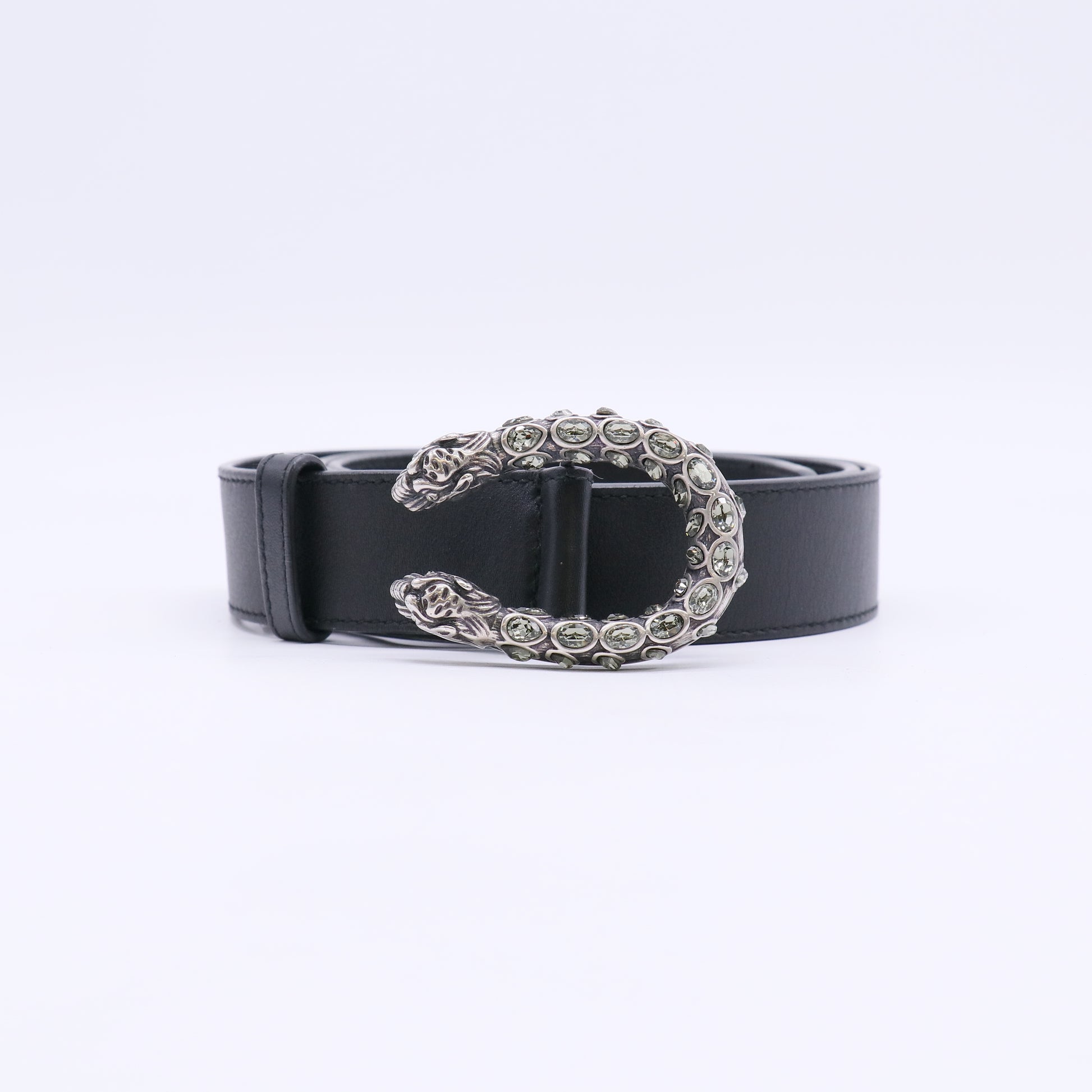 Dionysus Belt Leather with Crystal Embellished Metal Medium 85 W22911