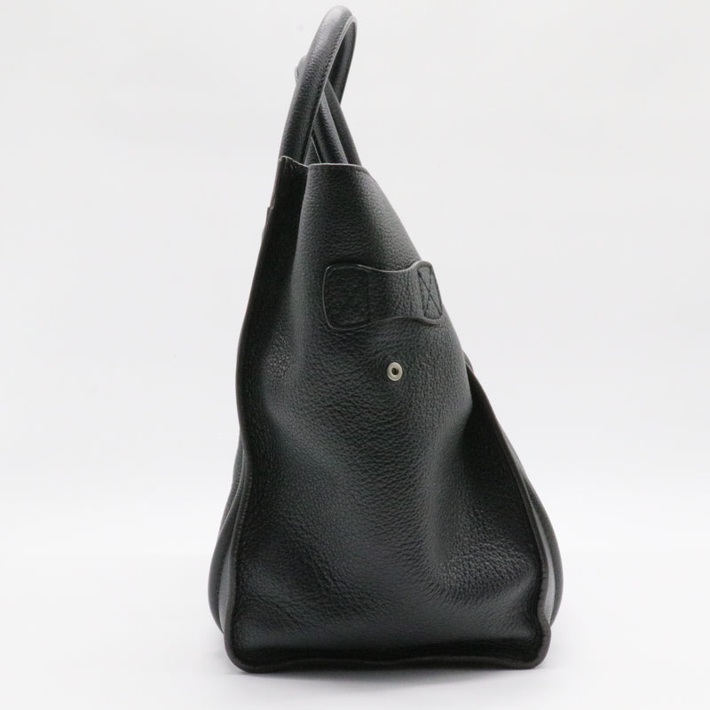 Black Drummed Calfskin Luggage