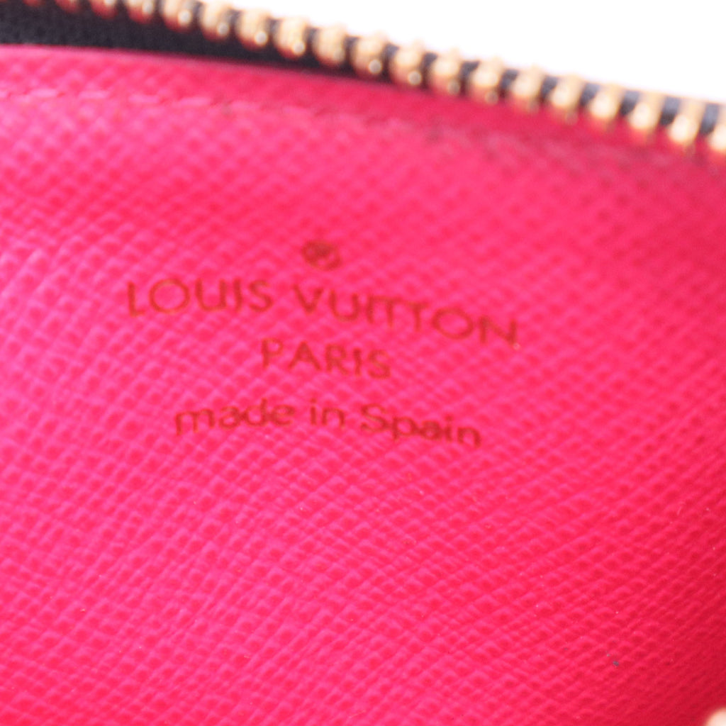 Monogram Multicolor Key Pouch Black Violet twins