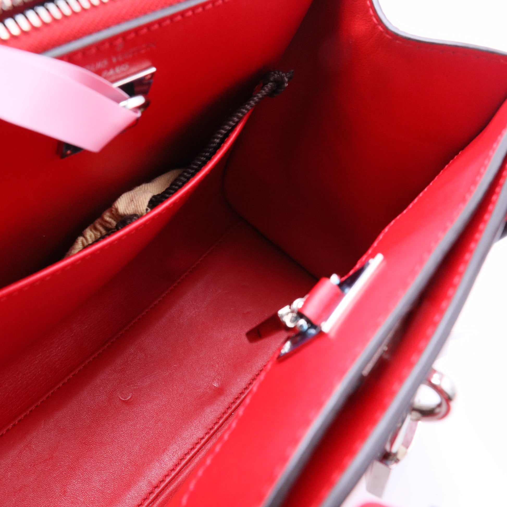 Louis Vuitton Red Smooth Leather City Steamer Bag twins LDJ4157