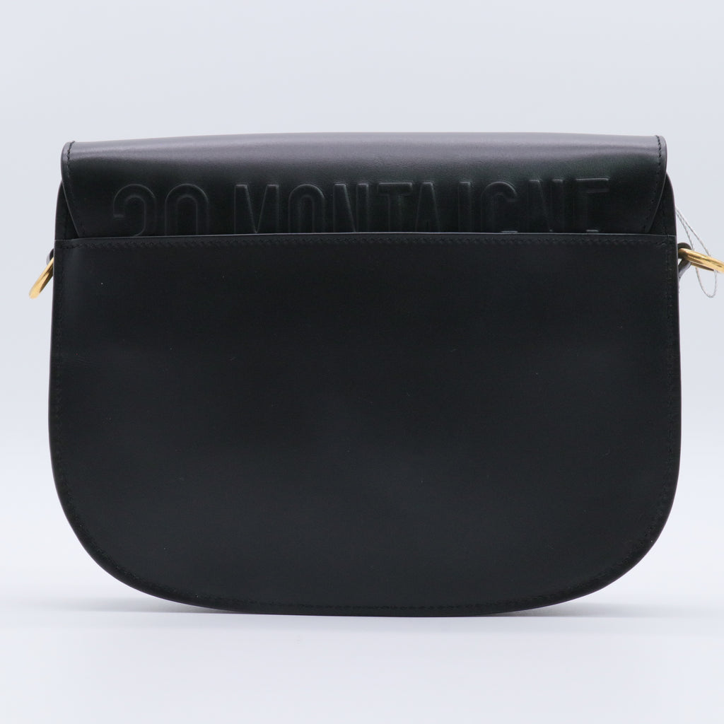 Box Calfskin Medium Bobby Flap Black twins