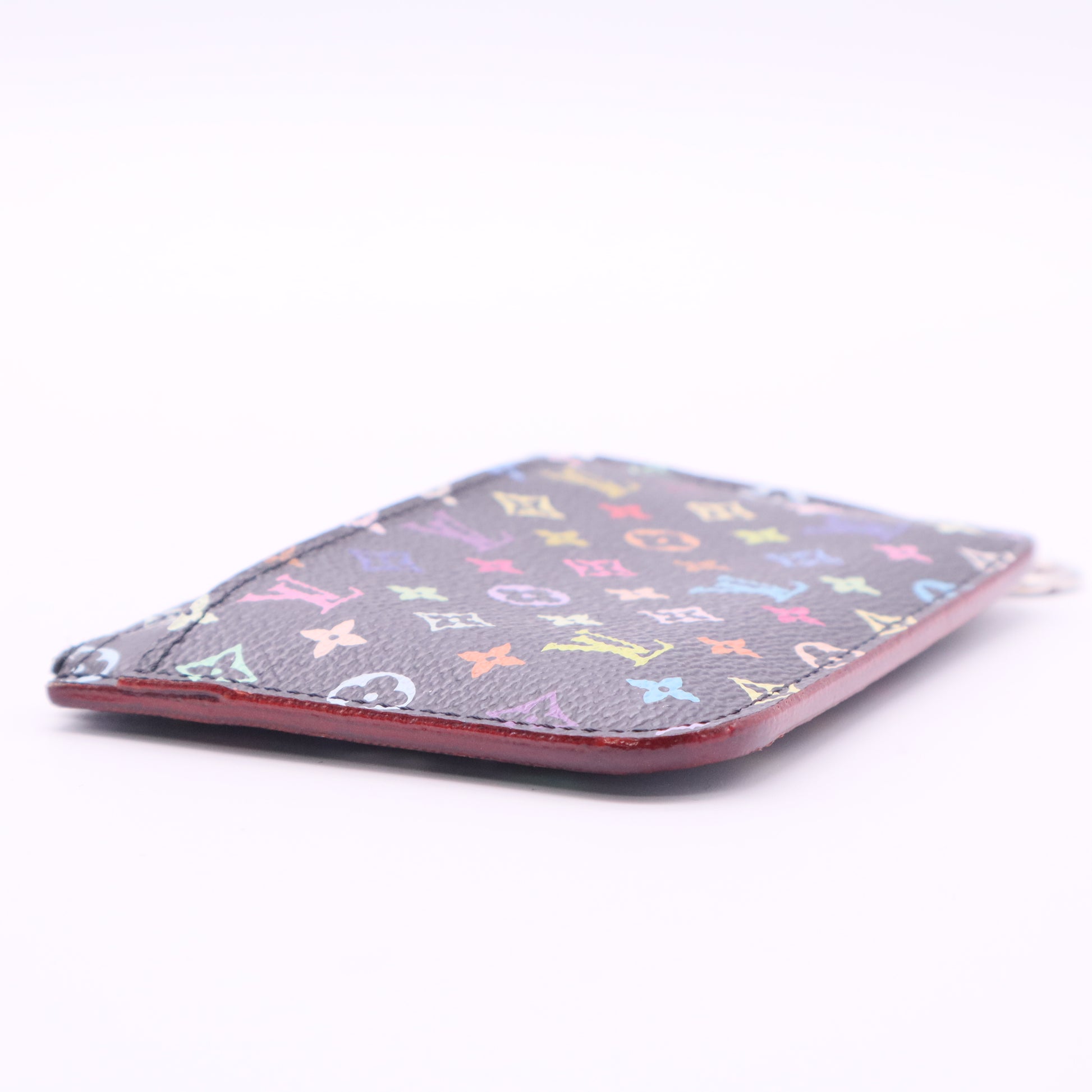 Monogram Multicolor Key Pouch Black Violet twins