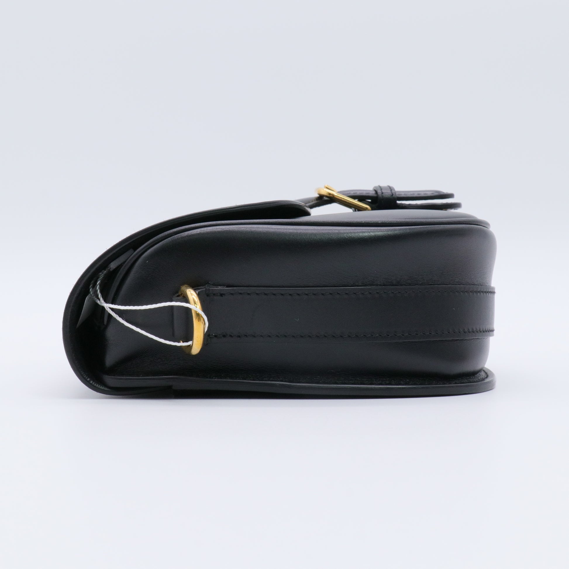 Box Calfskin Medium Bobby Flap Black twins