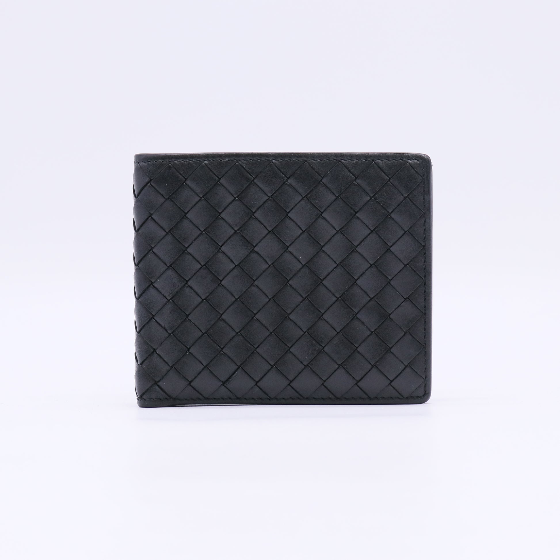 Nappa Intrecciato Bi-Fold Wallet Black W23031